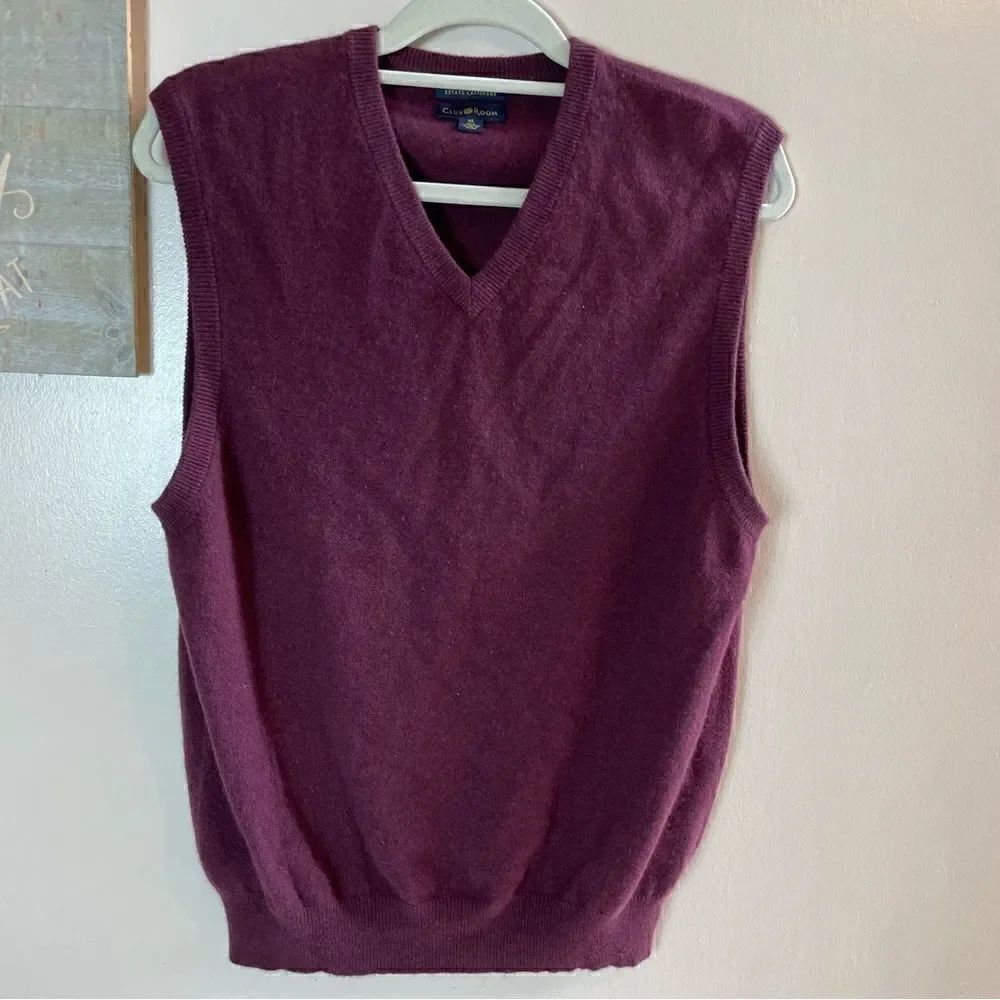 CLUB ROOM CASHMERE VEST